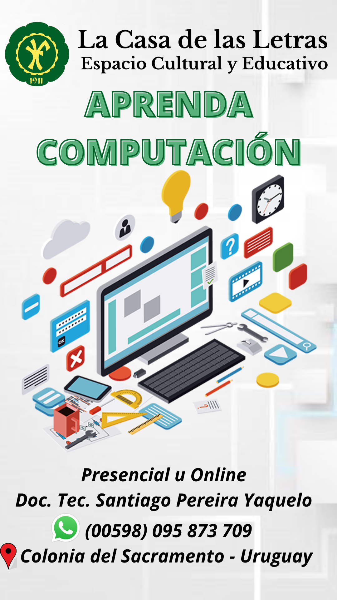 Logo vertical Aprenda Computación